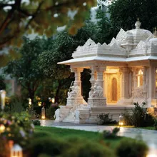 Temple pavilion within Nyati Elenor premises